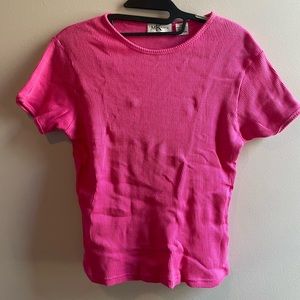 Michael Kors ribbed cotton knit t shirt.